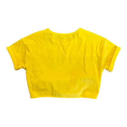 VAUVA Vauva SS23 Safari - Girls Vauva Logo Print Cotton Short Sleeves Top (Yellow) Tops