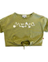 VAUVA Vauva SS23 Safari - Girls Vauva Logo Print Cotton Short Sleeves Top (Olive Green) Tops