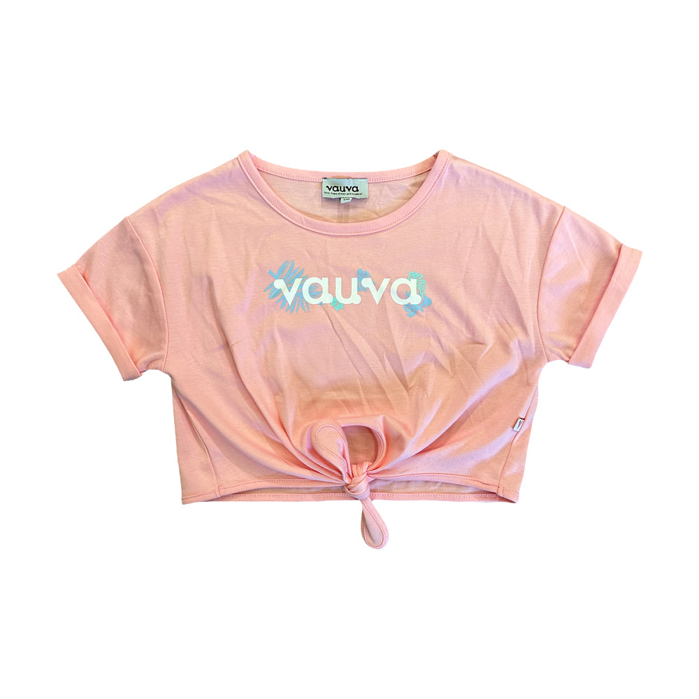 Vauva SS23 Safari - Girls Short-Sleeves Top (Pink)-product image front
