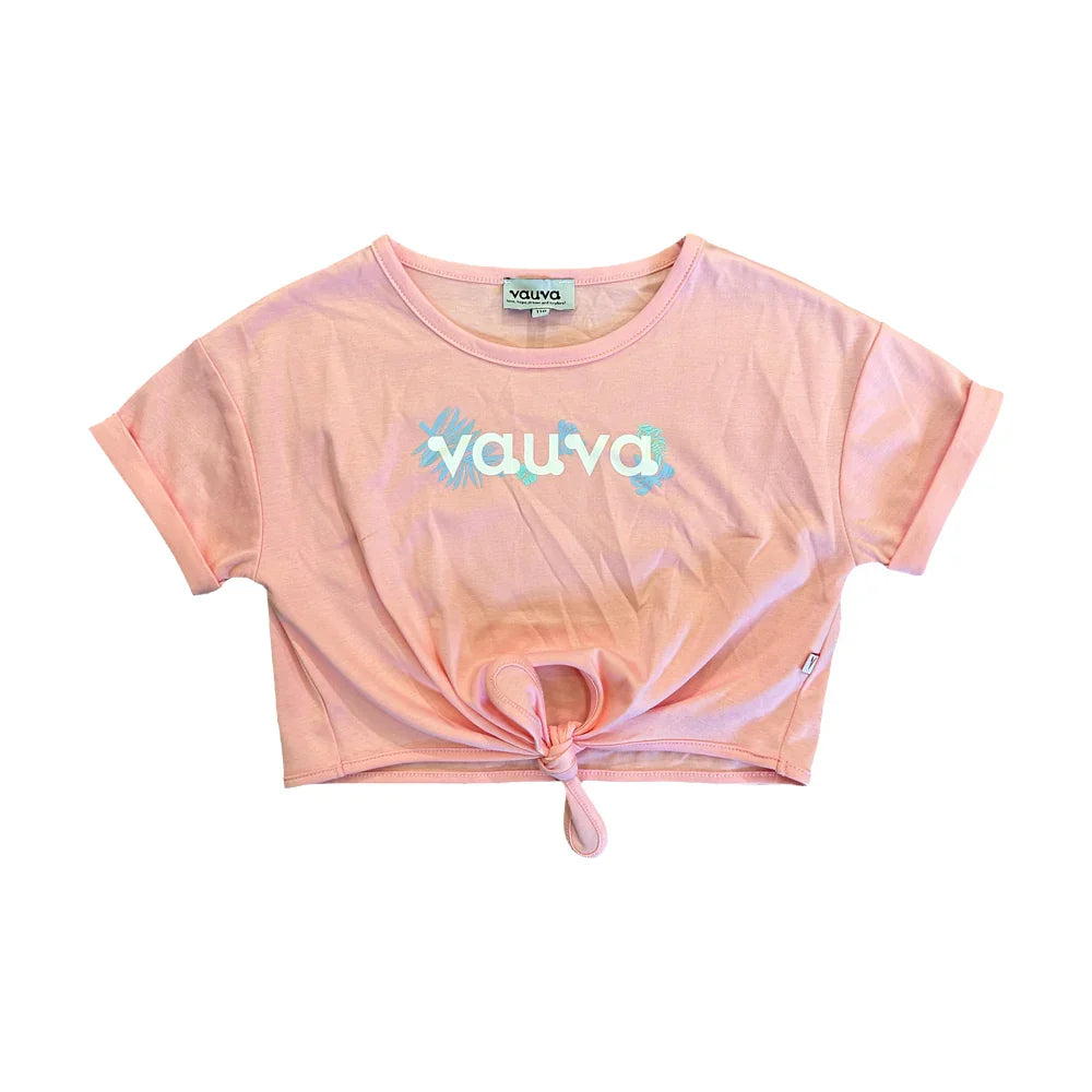 VAUVA Vauva SS23 Safari - Girls Short-Sleeves Top (Pink) Tops