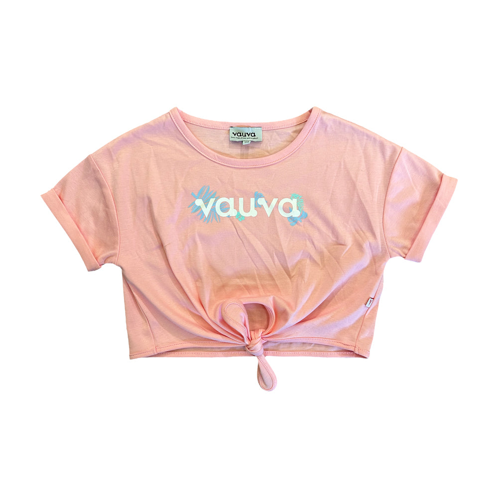 VAUVA Vauva SS23 Safari - Girls Short-Sleeves Top (Pink) Tops