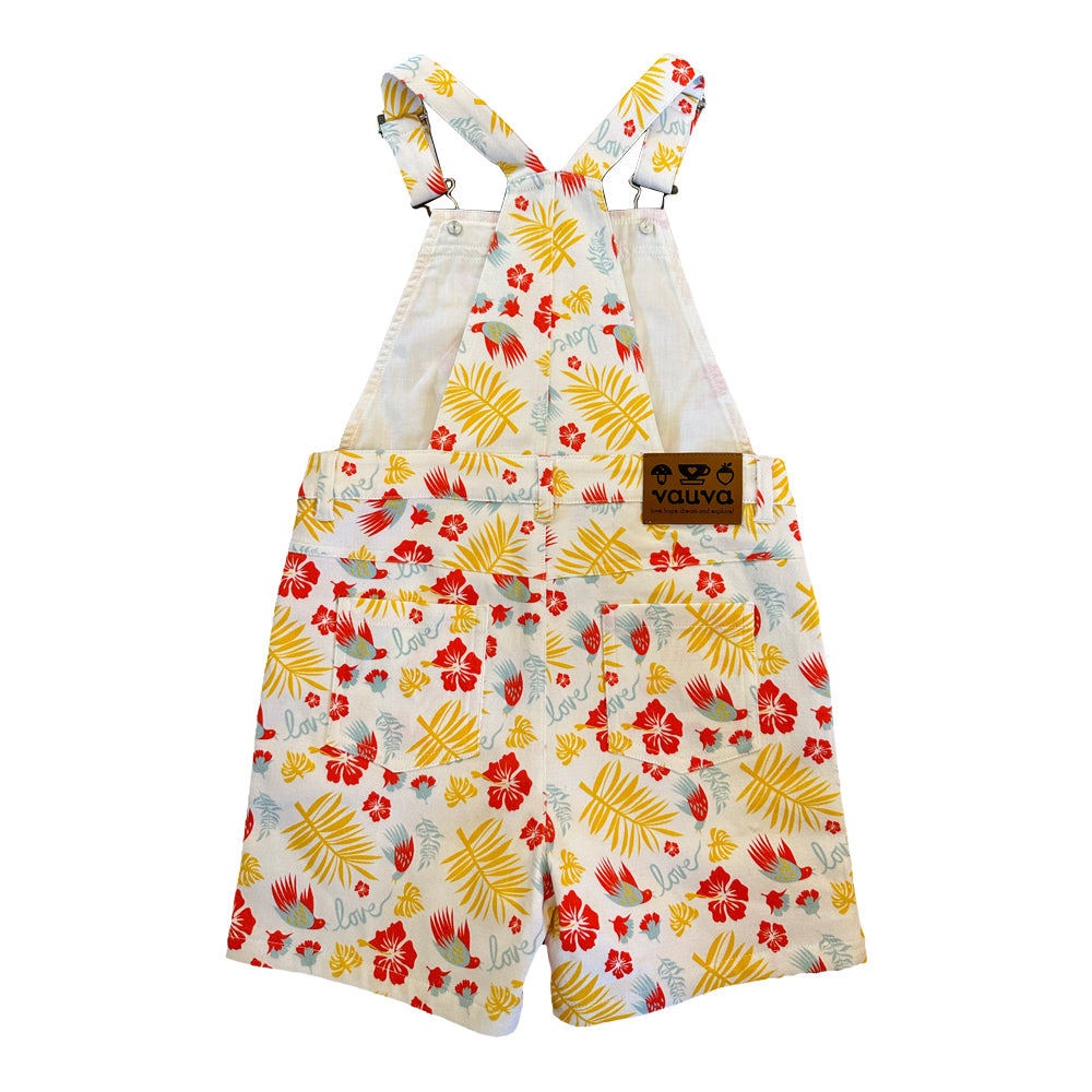 VAUVA Vauva SS23 Safari - Girls Floral Print Cotton Overall Rompers