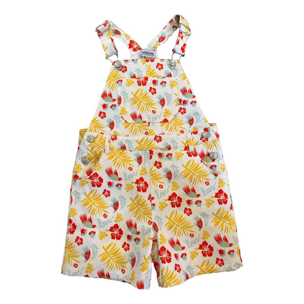 VAUVA Vauva SS23 Safari - Girls Floral Print Cotton Overall Rompers