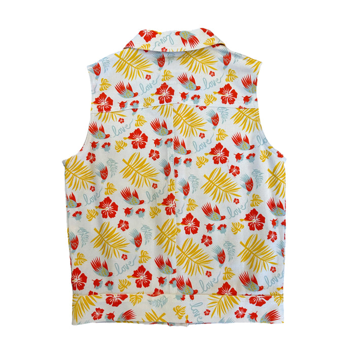 Vauva SS23 Safari - Girls Floral Print Cotton Vest