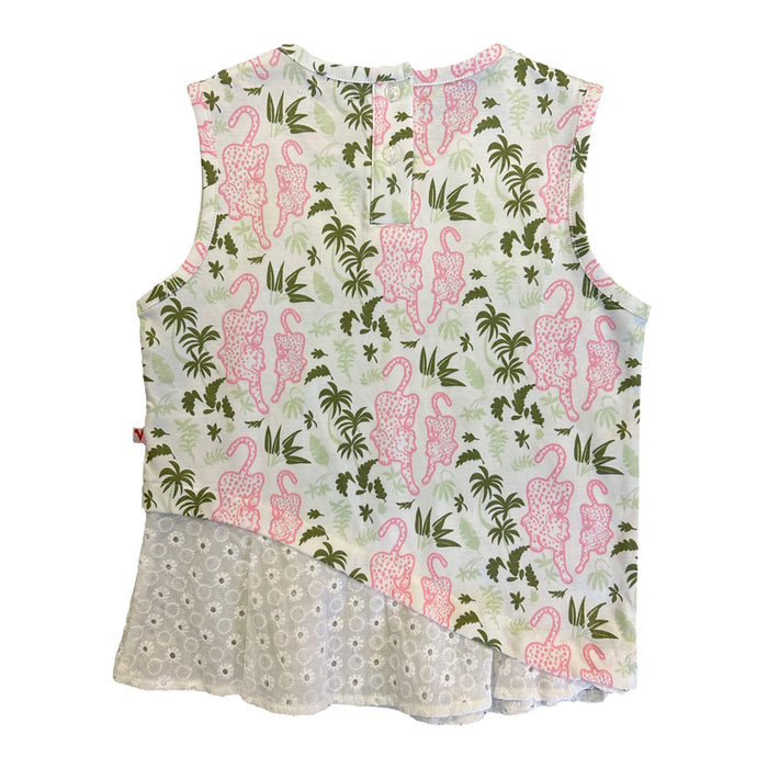 VAUVA Vauva SS23 Safari - Girls Forest Print Cotton Vest Vest