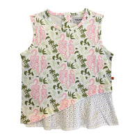 Vauva SS23 Safari - Girls Forest Print Cotton Vest