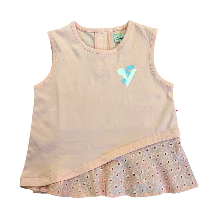 Vauva SS23 Safari - 女童Vauva標誌印花棉質背心