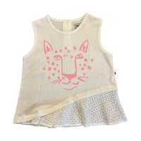 Vauva SS23 Safari - Girls Tiger Print Cotton Vest-product image front