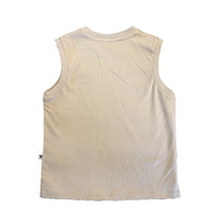 Vauva SS23 Safari - Boys Tiger Embroidered Cotton Vest (Khaki) - My Little Korner