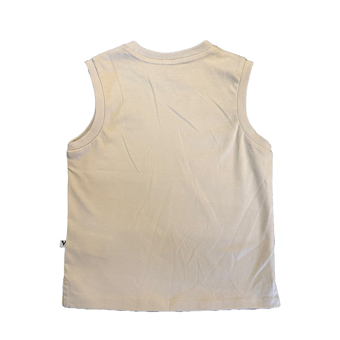 Vauva SS23 Safari - Boys Tiger Embroidered Cotton Vest (Khaki)