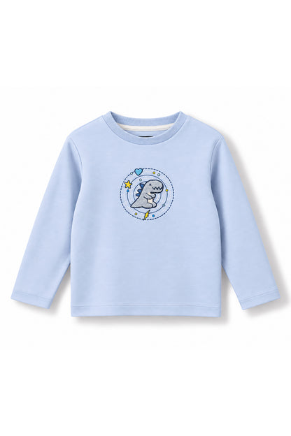 Kids Cosmic Dino Patch Long Sleeve Top