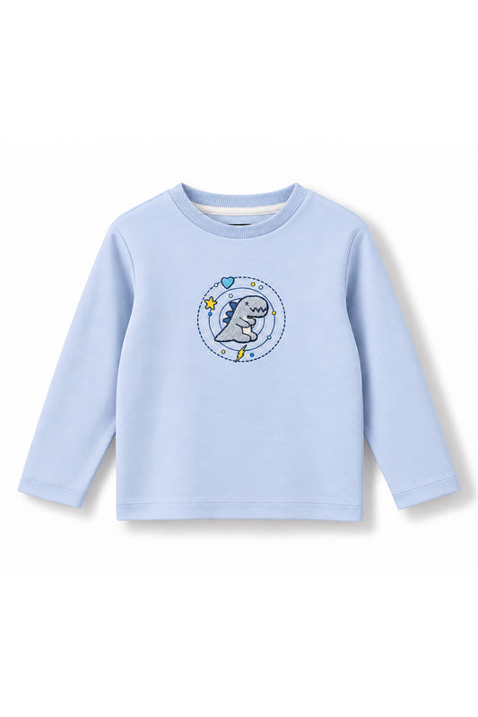 Kids Cosmic Dino Patch Long Sleeve Top