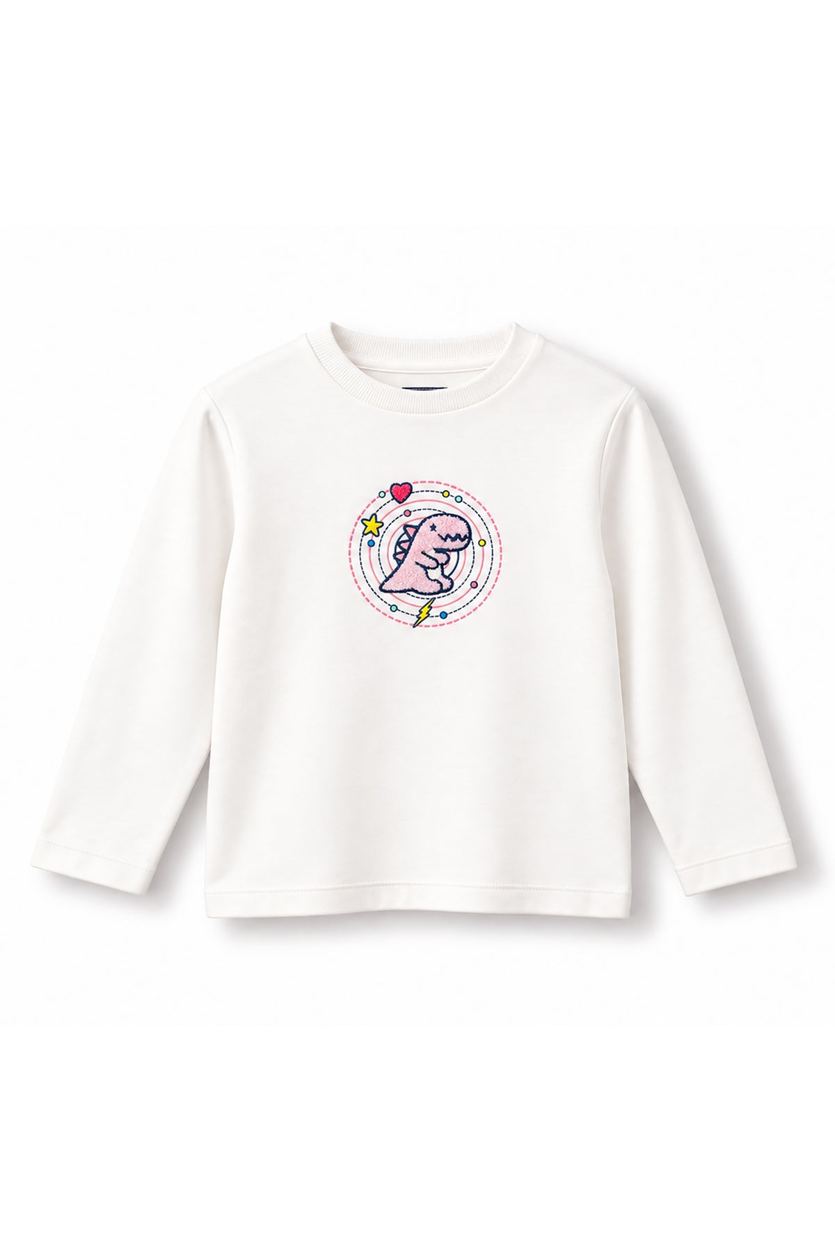 Kids Cosmic Dino Patch Long Sleeve Top