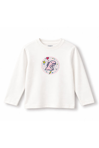 Kids Cosmic Dino Patch Long Sleeve Top