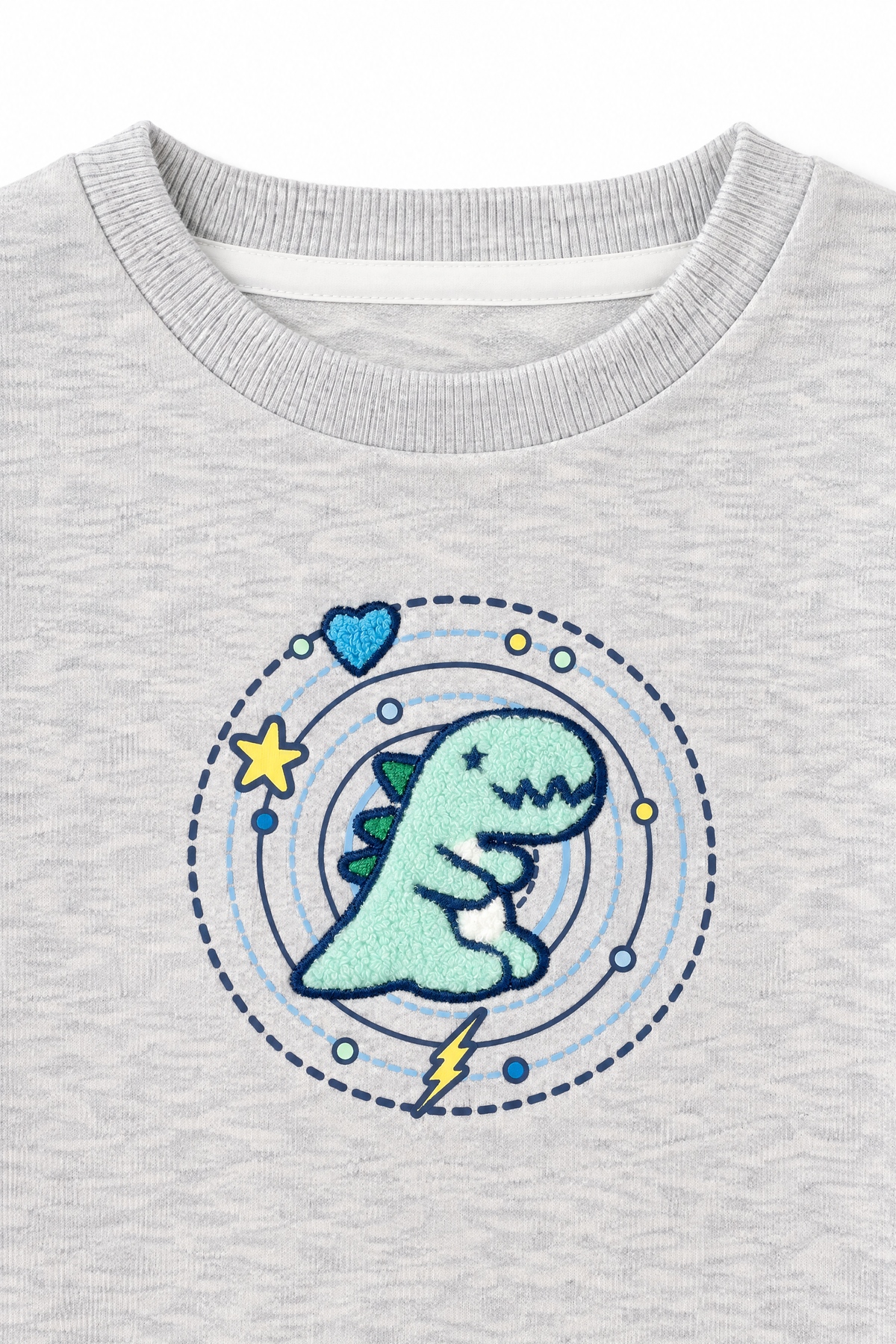 Kids Cosmic Dino Patch Long Sleeve Top
