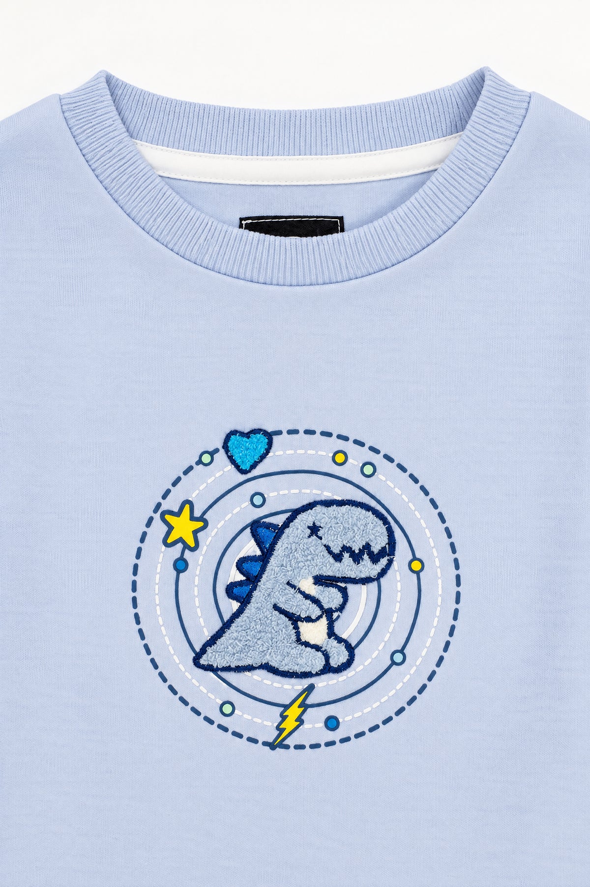 Kids Cosmic Dino Patch Long Sleeve Top
