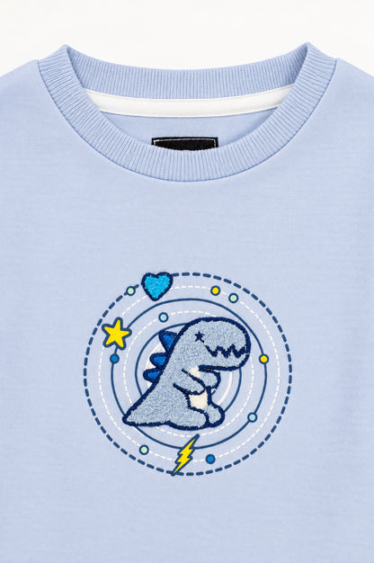 Kids Cosmic Dino Patch Long Sleeve Top