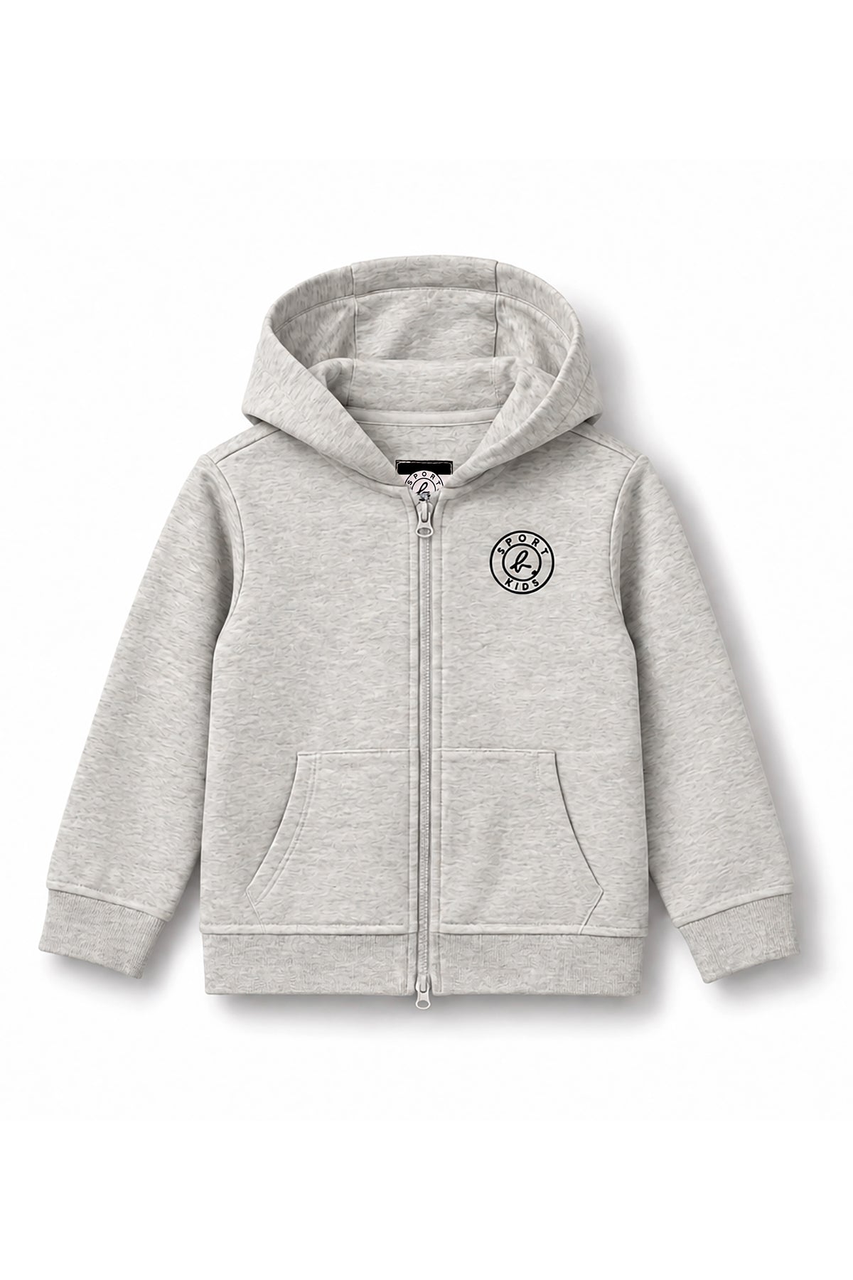 Kids Logo Patch Zip-Up Hoodie