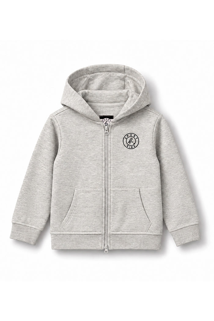 Kids Logo Patch Zip-Up Hoodie
