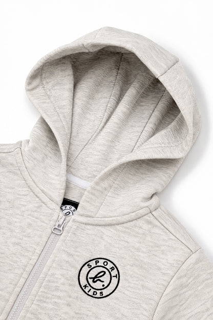 Kids Logo Patch Zip-Up Hoodie