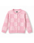 Girls Checkerboard Dino Jacquard Knit Cardigan