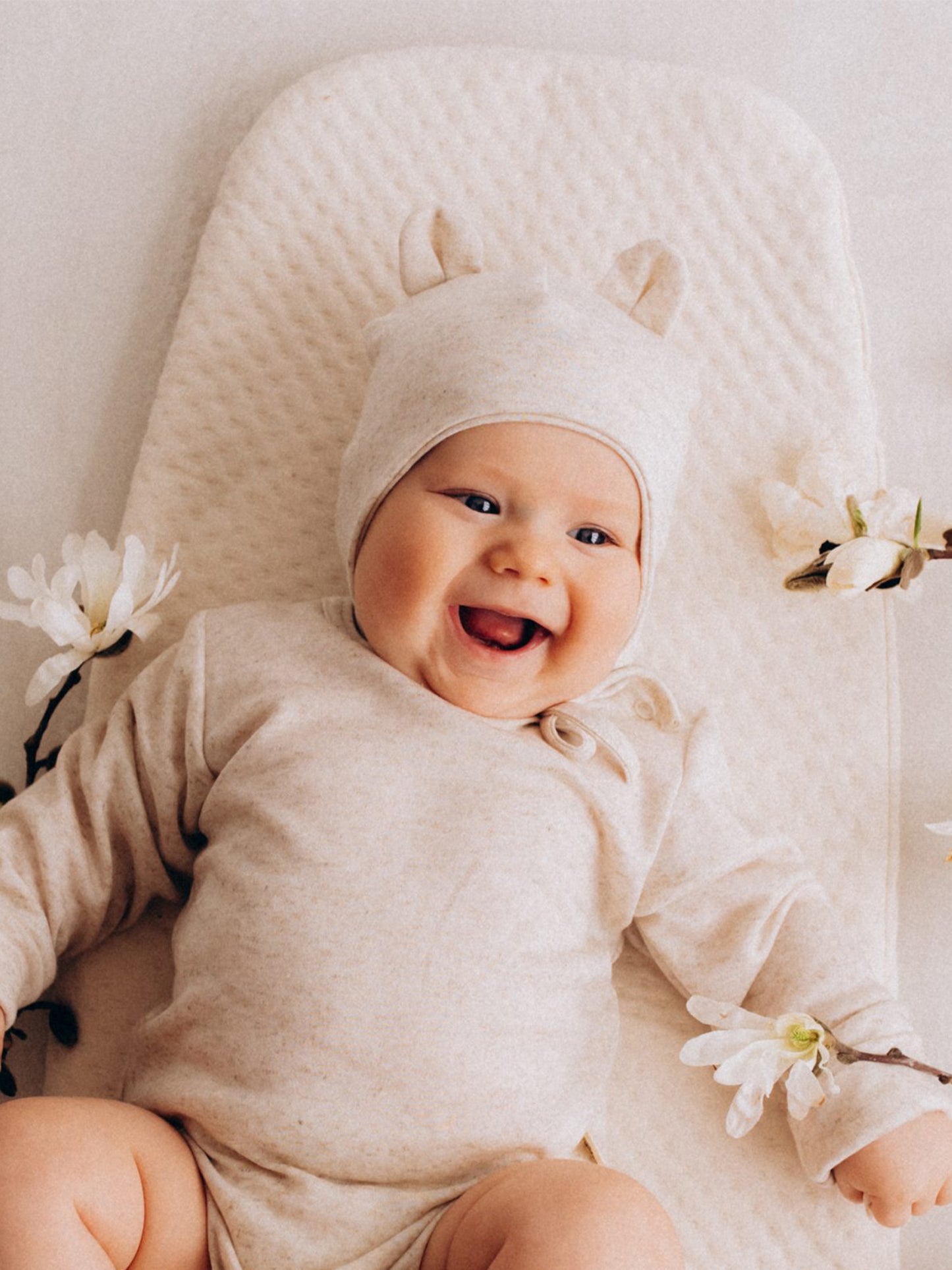 Tencel Hat With Teddy Ears