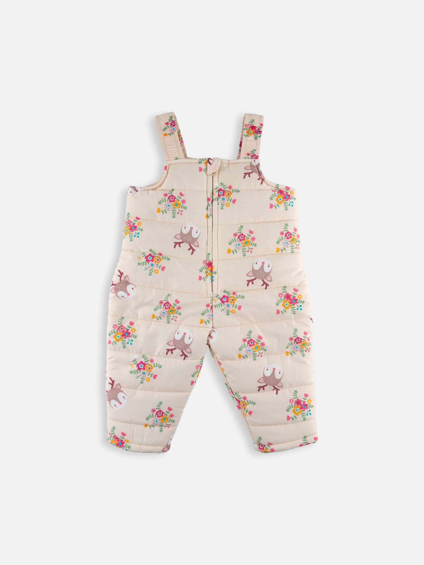 Baby Girls Woodland Quilted Dungarees