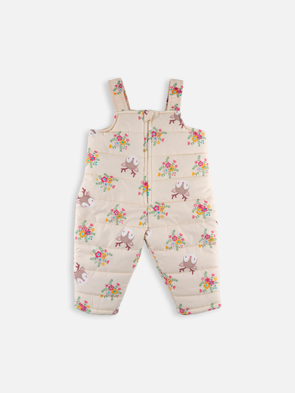 Baby Girls Woodland Quilted Dungarees