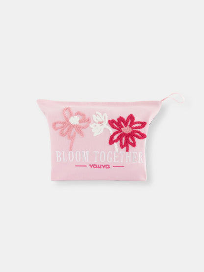 Bloom Together Embroidered Pouch