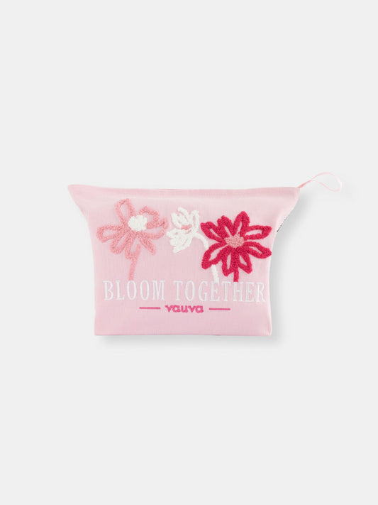 Bloom Together Embroidered Pouch