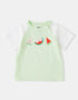 Baby Short Raglan Sleeve Watermelon Print Tee