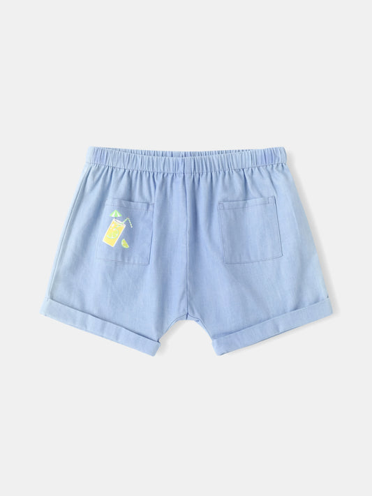Baby Boys Lemon Tea Print Shorts