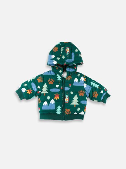 Baby Boys Quilted Reversible Patchwork Jacket