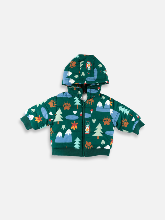 Baby Boys Quilted Reversible Patchwork Jacket