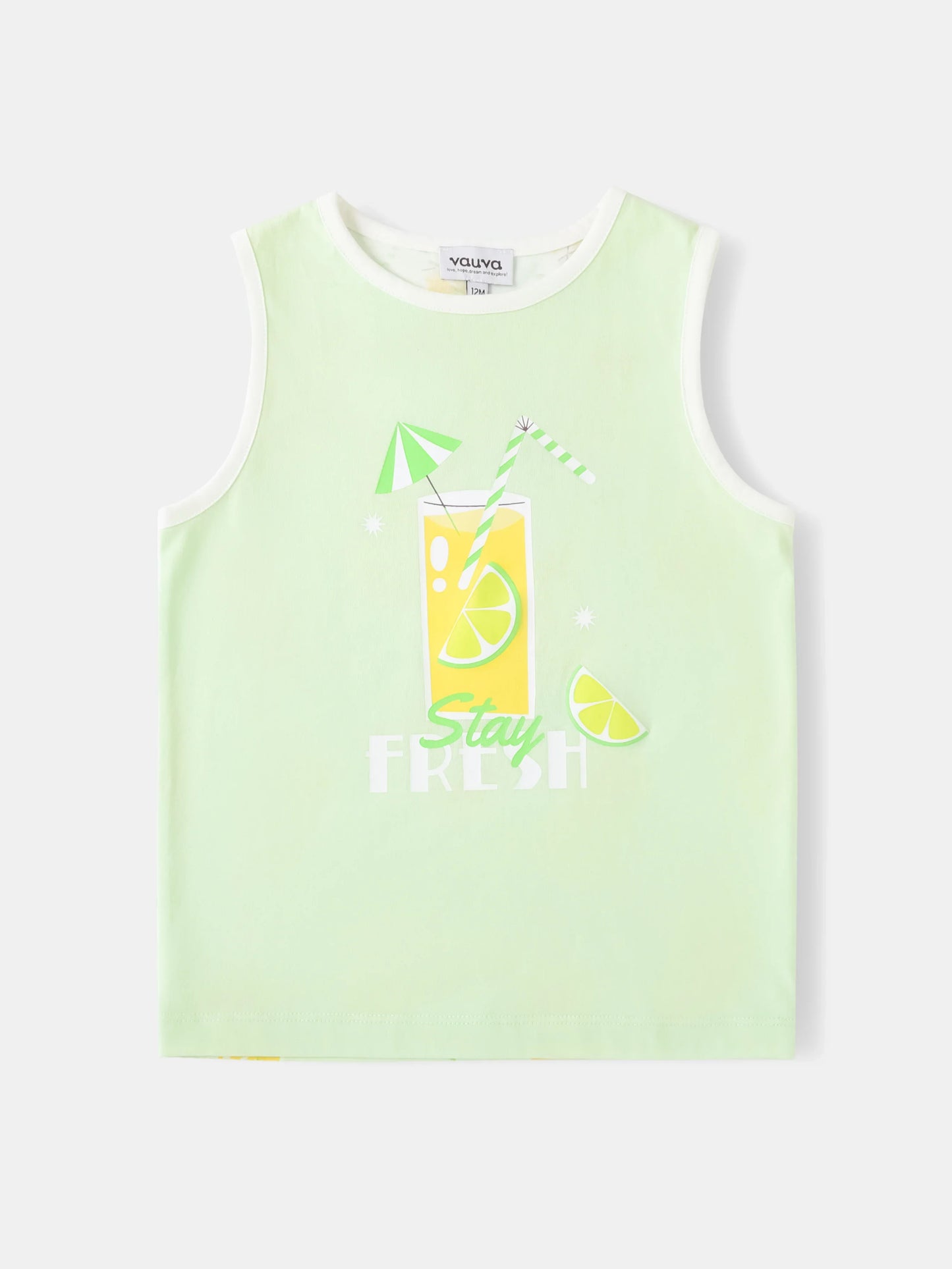 Boys All-Over Lemon Tea Print Tank Top