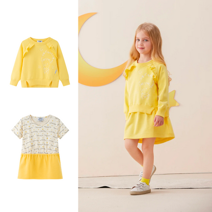 Vauva x Le Petit Prince Vauva x Le Petit Prince - Girls Sweater &amp; Dress (2 piece Set/Yellow) Dresses