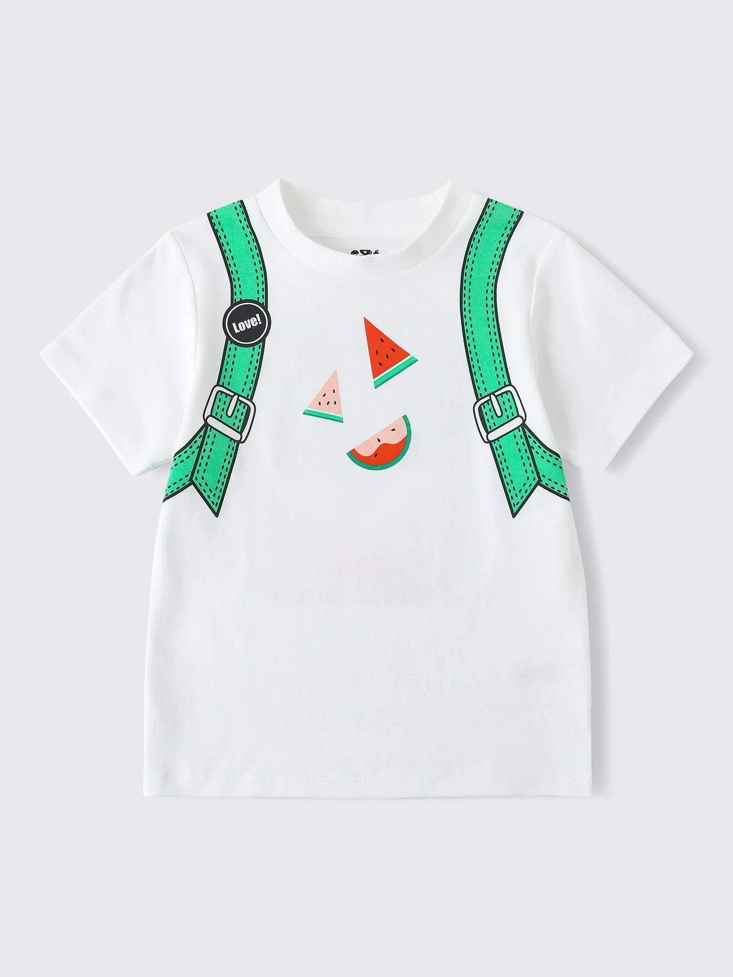 Boys Short Sleeve Backpack Print Tee