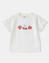 Kid Ruffle Short Sleeve Berries Print Tee
