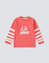 Boys Long Sleeve 2-Layer Slogan Print Tee