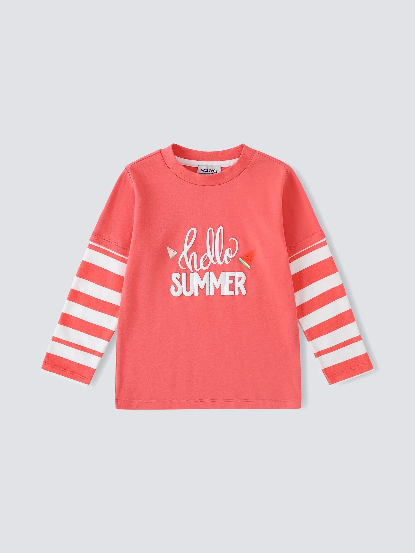 Boys Long Sleeve 2-Layer Slogan Print Tee