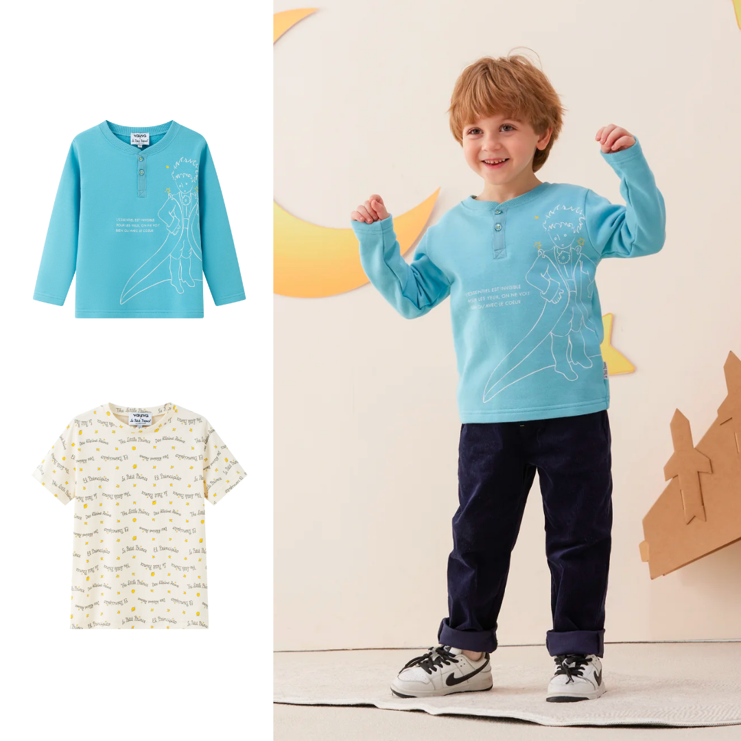 Vauva x Le Petit Prince Vauva x Le Petit Prince - Boys Sweater &amp; T-shirt (2 piece Set/Blue) T-shirt