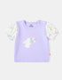 Baby Short Puff Sleeve Bunny Print Tee