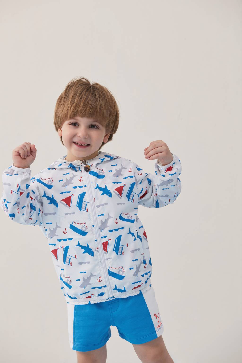 VAUVA Vauva SS24 - Boys Ocean All Over Printed Windbreaker UV Protection Windbreaker