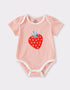 Baby Short Sleeve Strawberry Print Bodysuit