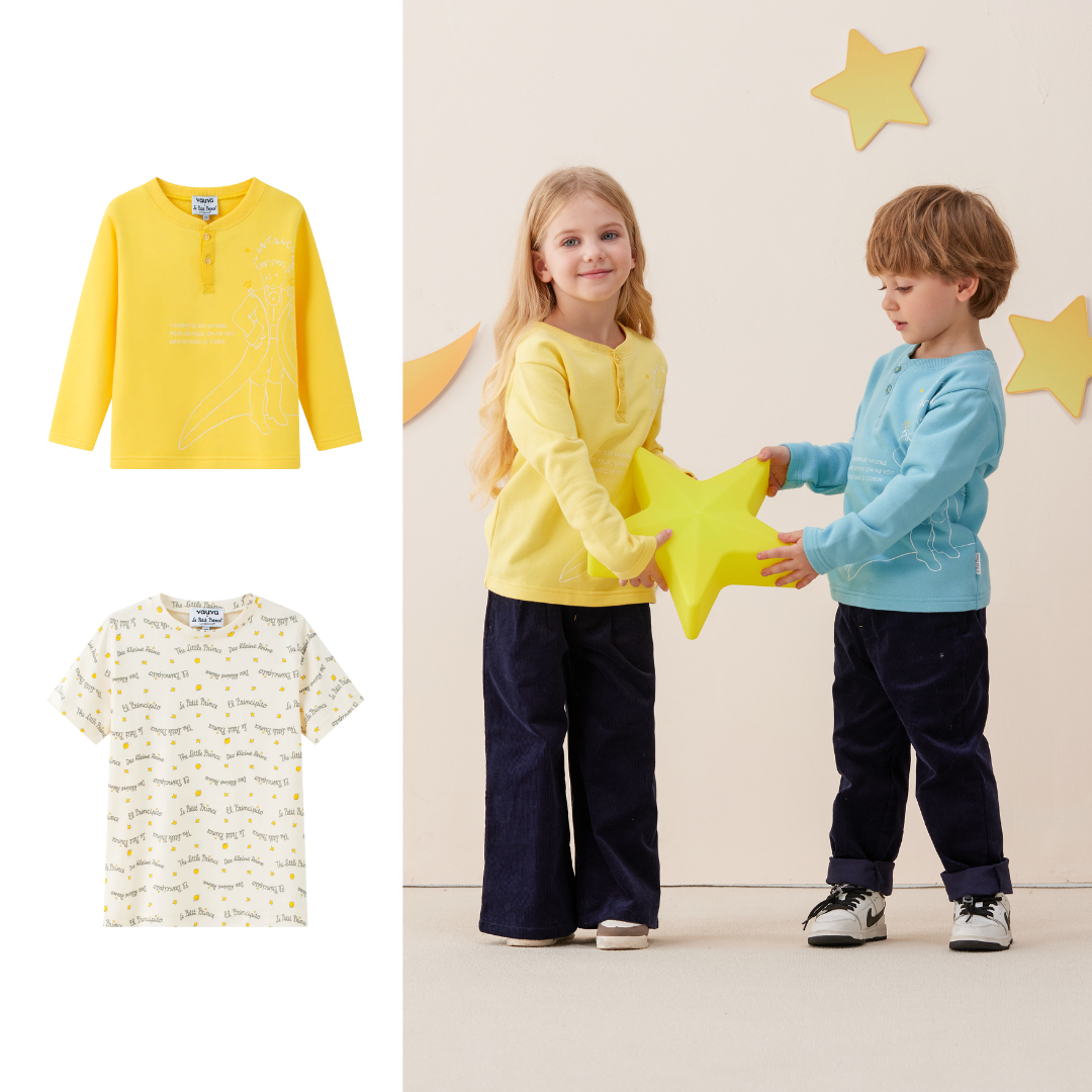 Vauva x Le Petit Prince Vauva x Le Petit Prince - kids Sweater &amp; T-shirt (2 piece Set/Yellow) T-shirt