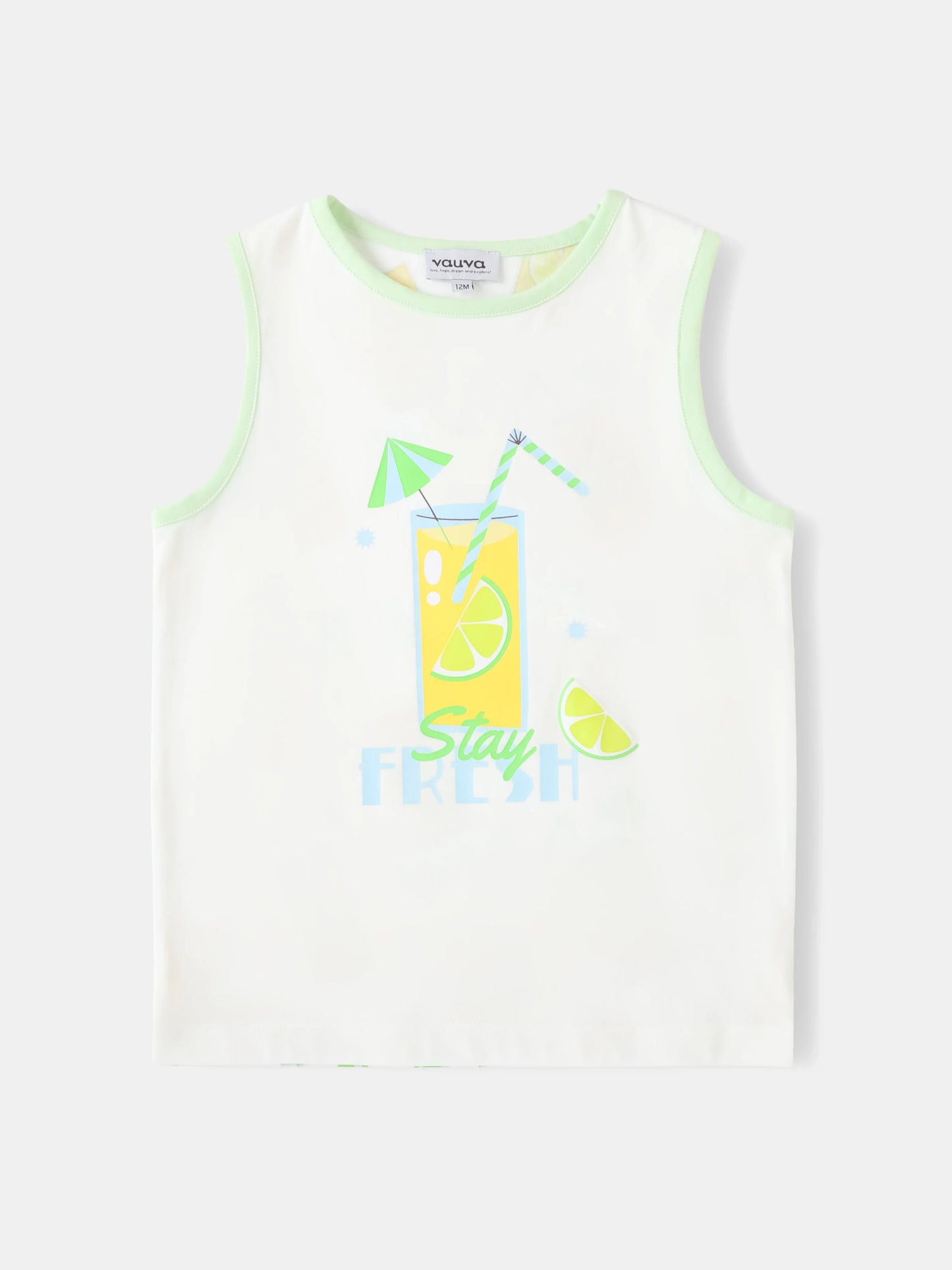 Boys All-Over Lemon Tea Print Tank Top