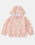Girls All-Over Bunny Print Frills Zipped Windbreaker
