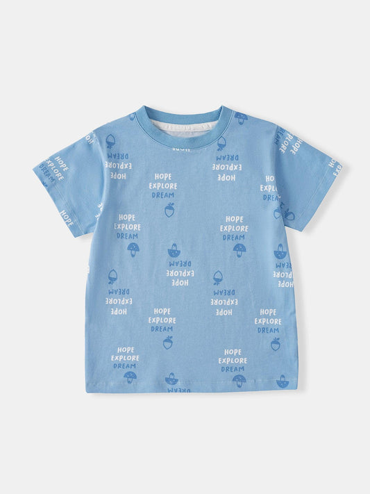 Boys Short Sleeve All-Over Print Tee
