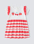 Baby Girls Ruffle Sleeve Berries Print Dress & Knicker Set