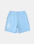 Boys Sky Blue Embroidery Sweat Shorts